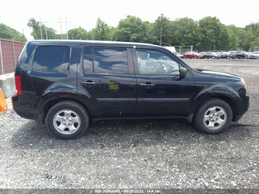 2013 HONDA PILOT LX - 5FNYF4H23DB077970