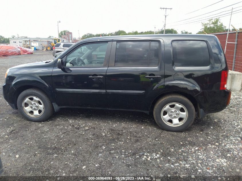 2013 HONDA PILOT LX - 5FNYF4H23DB077970