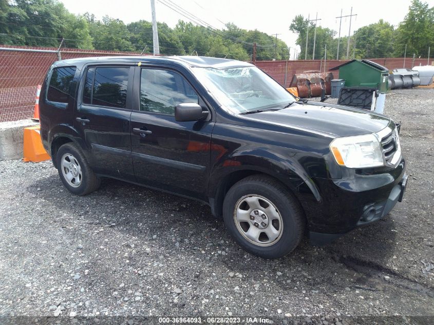 2013 HONDA PILOT LX - 5FNYF4H23DB077970