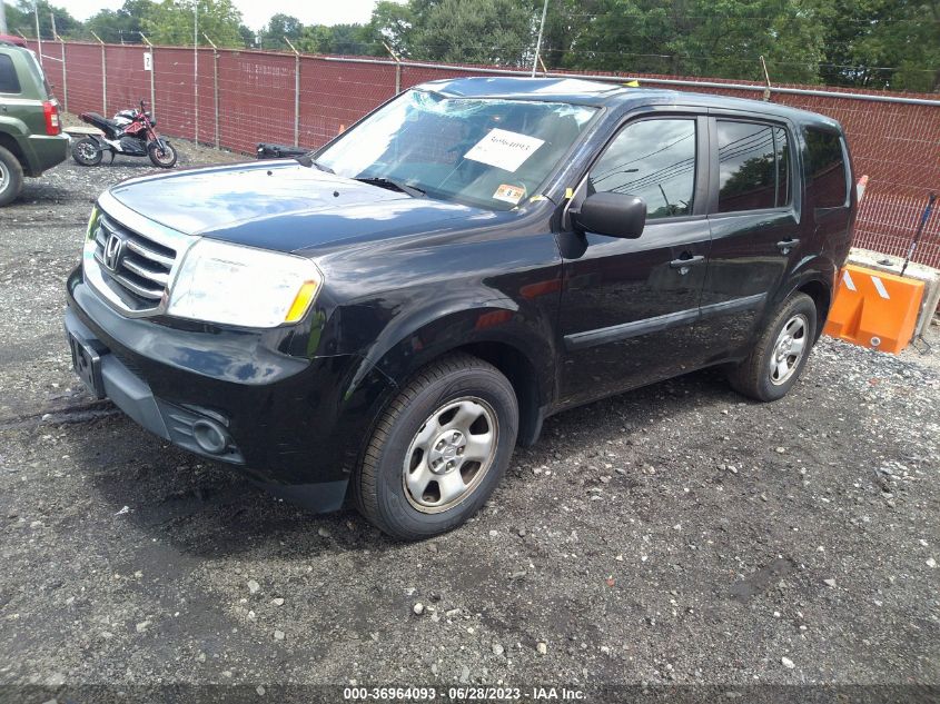 2013 HONDA PILOT LX - 5FNYF4H23DB077970