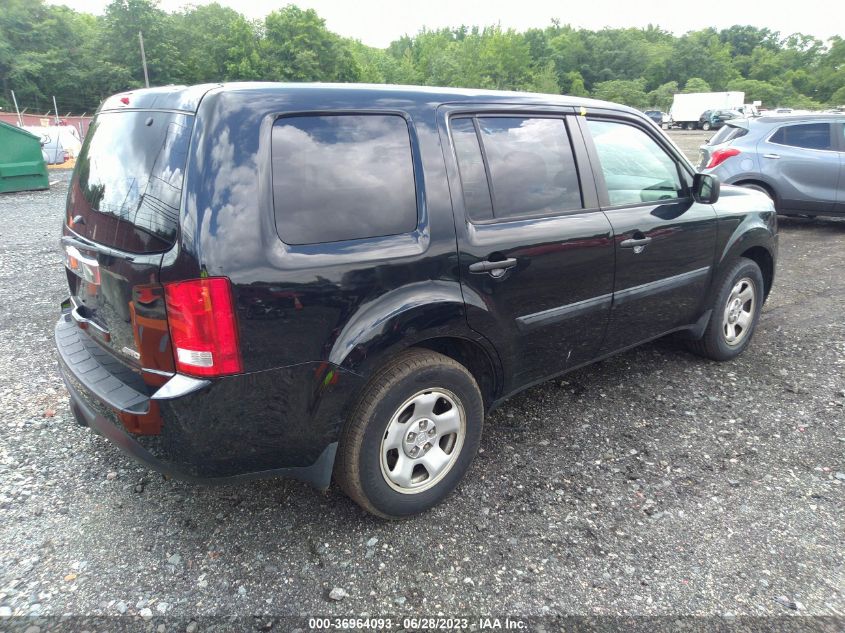 2013 HONDA PILOT LX - 5FNYF4H23DB077970