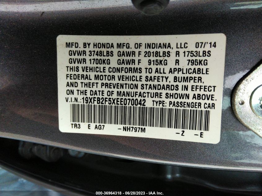 2014 HONDA CIVIC SEDAN LX - 19XFB2F5XEE070042