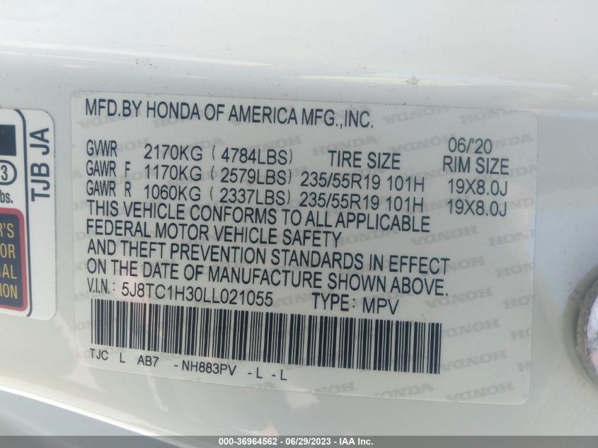 2020 ACURA RDX - 5J8TC1H30LL021055