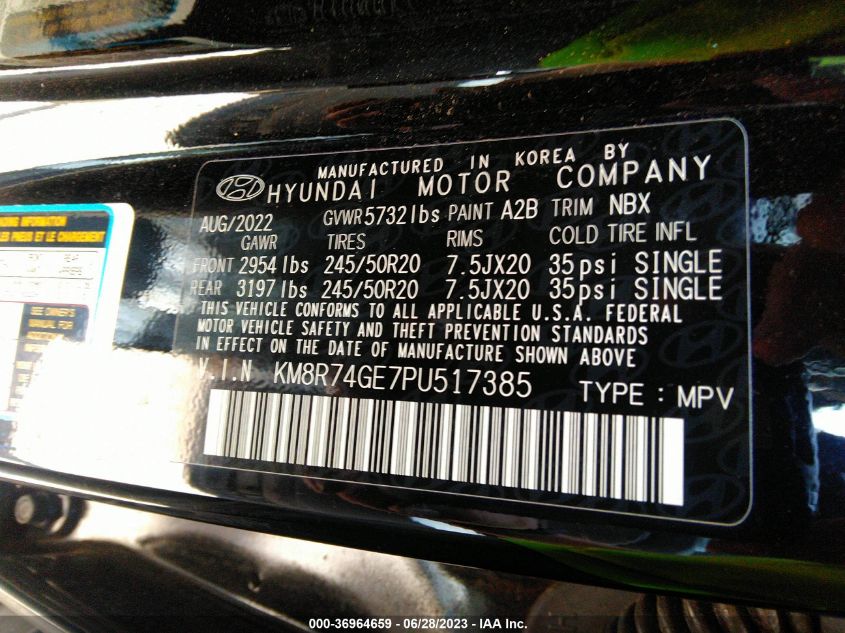 KM8R74GE7PU517385 Hyundai Palisade CALLIGRAPHY 9