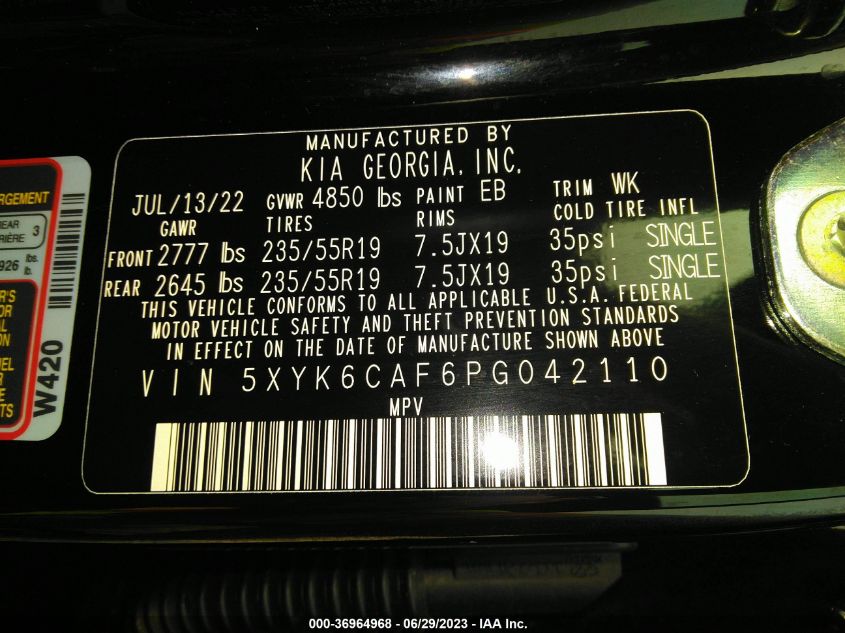 2023 KIA SPORTAGE X-LINE - 5XYK6CAF6PG042110