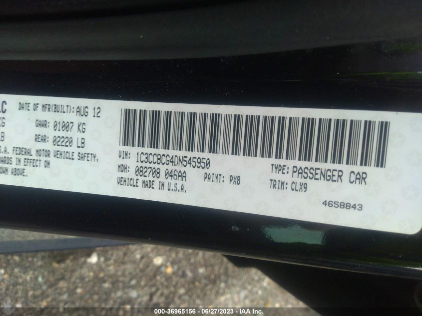 2013 CHRYSLER 200 LIMITED - 1C3CCBCG4DN545950