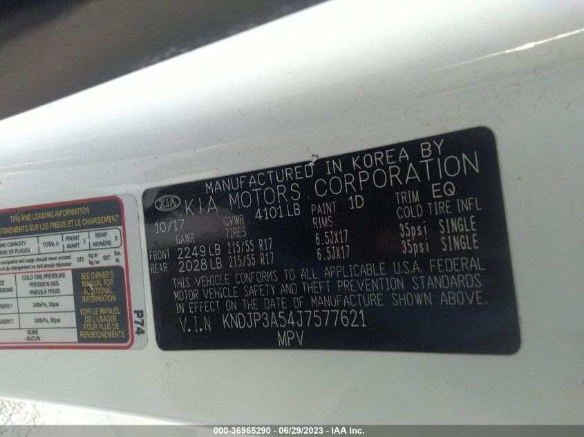 2018 KIA SOUL + - KNDJP3A54J7577621