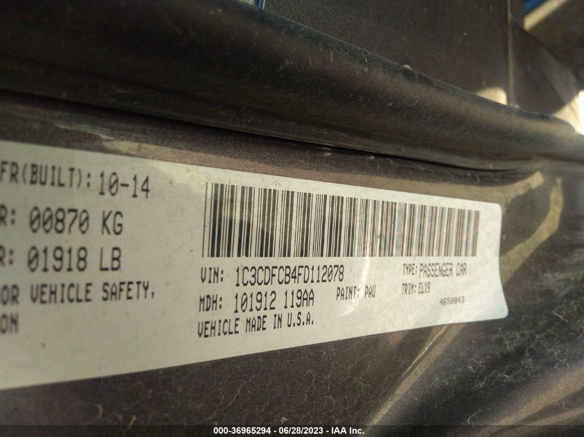 2015 DODGE DART LIMITED - 1C3CDFCB4FD112078