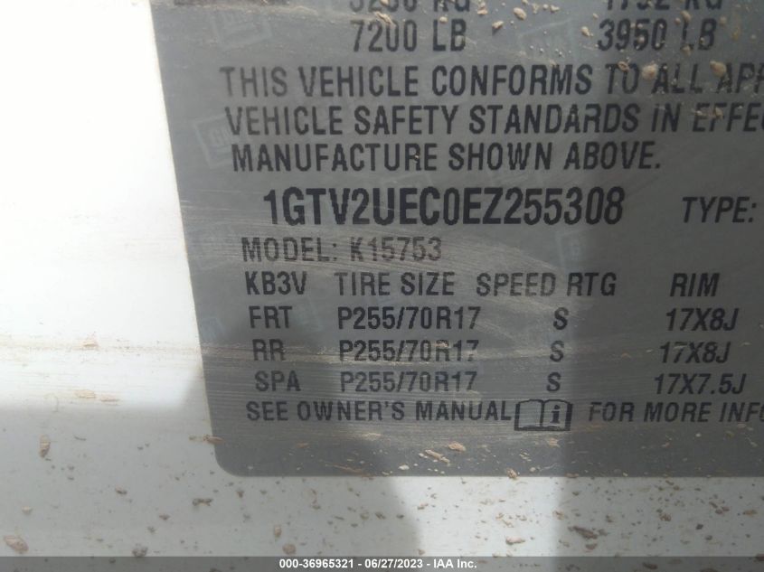 2014 GMC SIERRA 1500 SLE - 1GTV2UEC0EZ255308