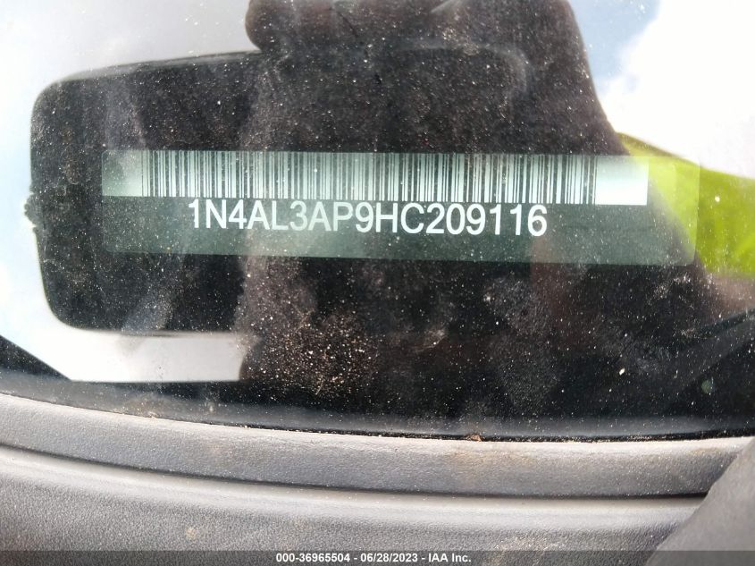 2017 NISSAN ALTIMA 2.5/S/SV/SL/SR - 1N4AL3AP9HC209116