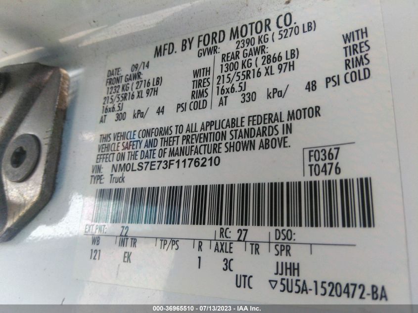 2015 FORD TRANSIT CONNECT XL - NM0LS7E73F1176210
