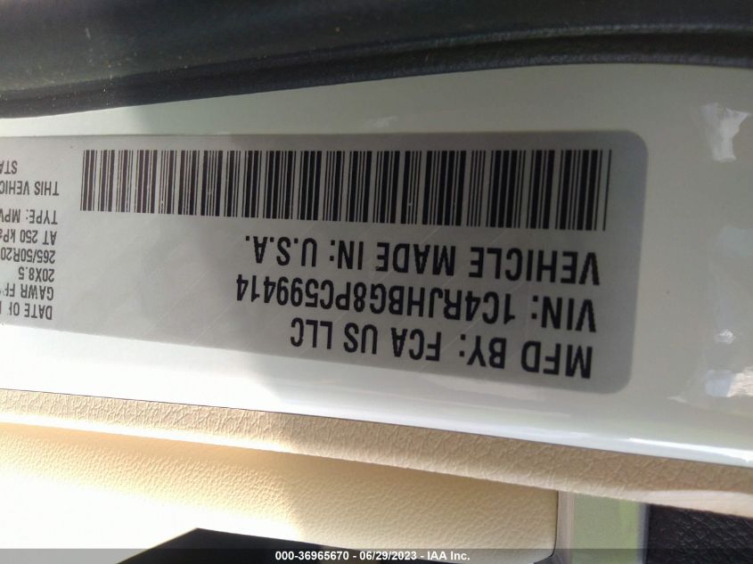 2023 JEEP GRAND CHEROKEE LIMITED - 1C4RJHBG8PC599414