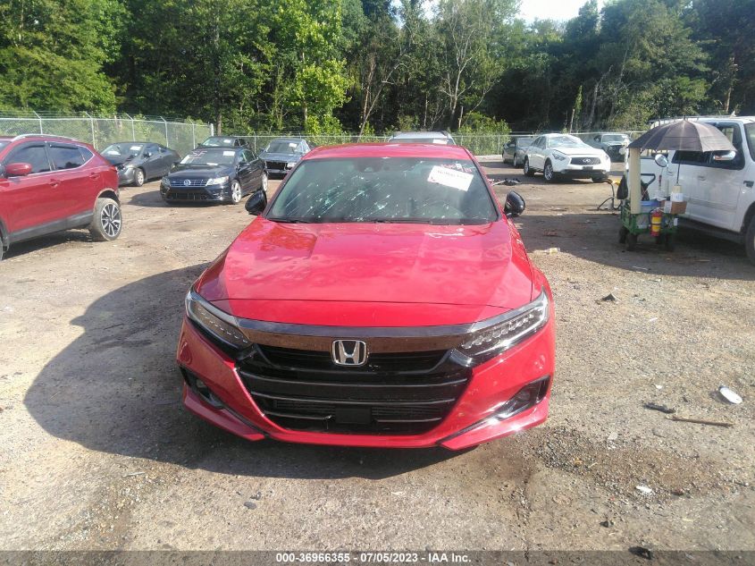 2021 HONDA ACCORD SEDAN SPORT - 1HGCV1F3XMA078051