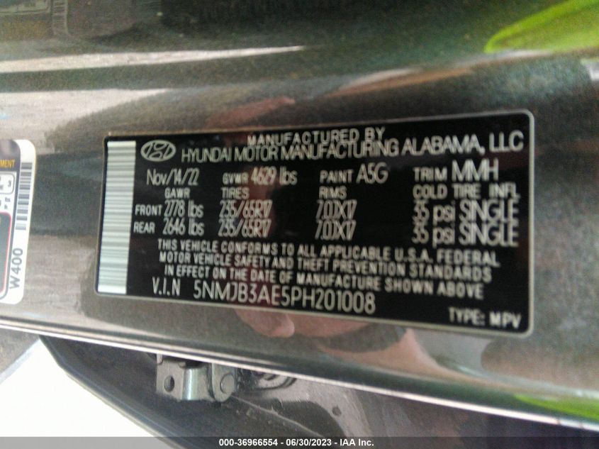 2023 HYUNDAI TUCSON SEL - 5NMJB3AE5PH201008