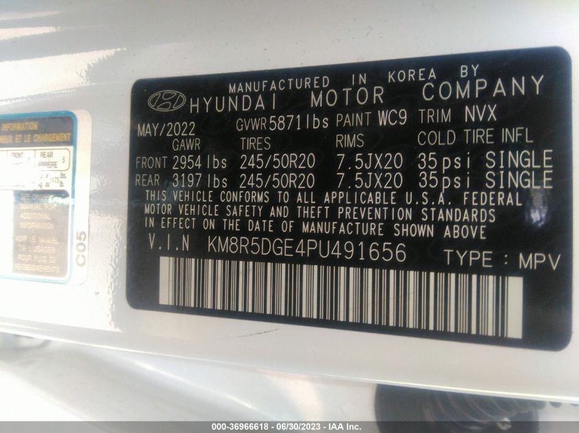 2023 HYUNDAI PALISADE LIMITED - KM8R5DGE4PU491656