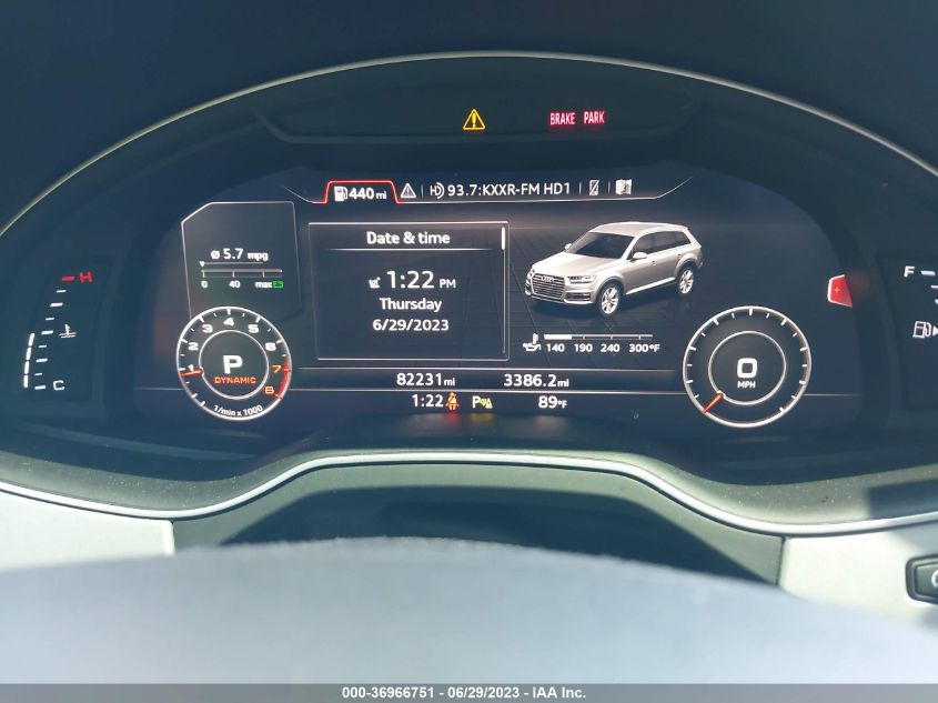 2017 AUDI Q7 PREMIUM PLUS - WA1LHAF77HD051221