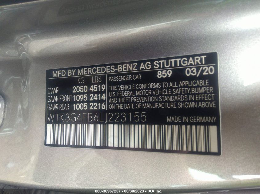 2020 MERCEDES-BENZ A-CLASS A 220 - W1K3G4FB6LJ223155