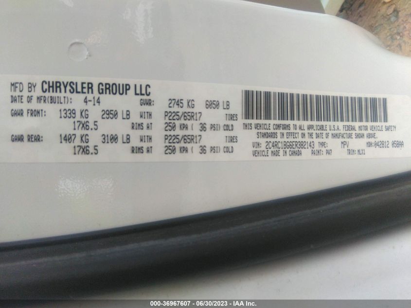 2014 CHRYSLER TOWN & COUNTRY TOURING - 2C4RC1BG6ER382143