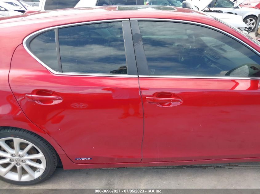 2013 LEXUS CT 200H HYBRID - JTHKD5BH6D2126837