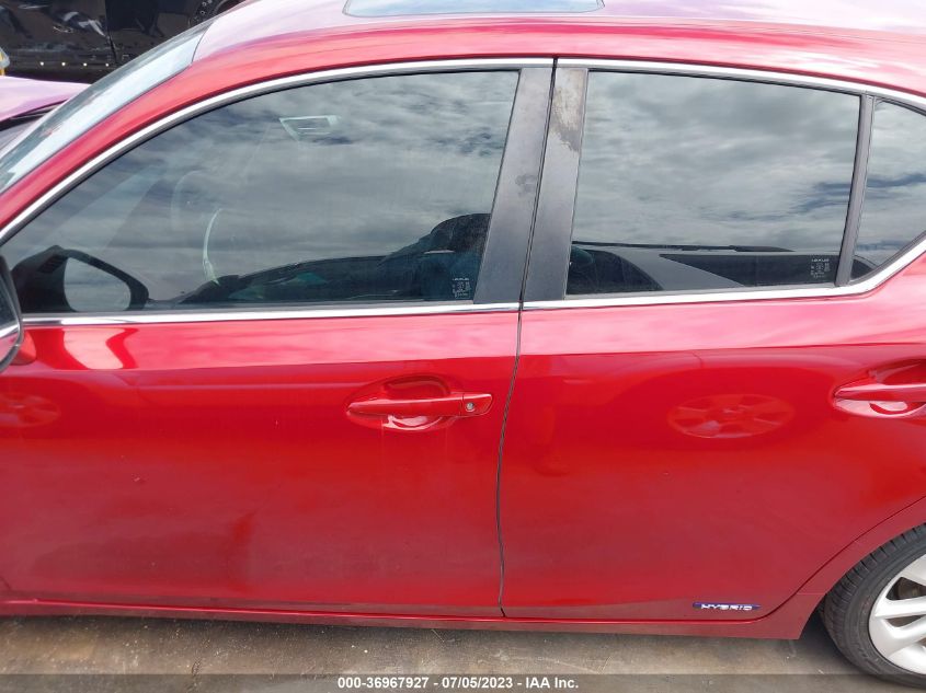 2013 LEXUS CT 200H HYBRID - JTHKD5BH6D2126837