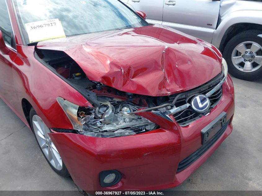 2013 LEXUS CT 200H HYBRID - JTHKD5BH6D2126837
