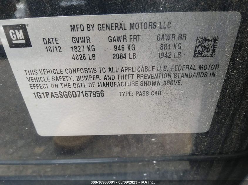 2013 CHEVROLET CRUZE LS - 1G1PA5SG6D7167956