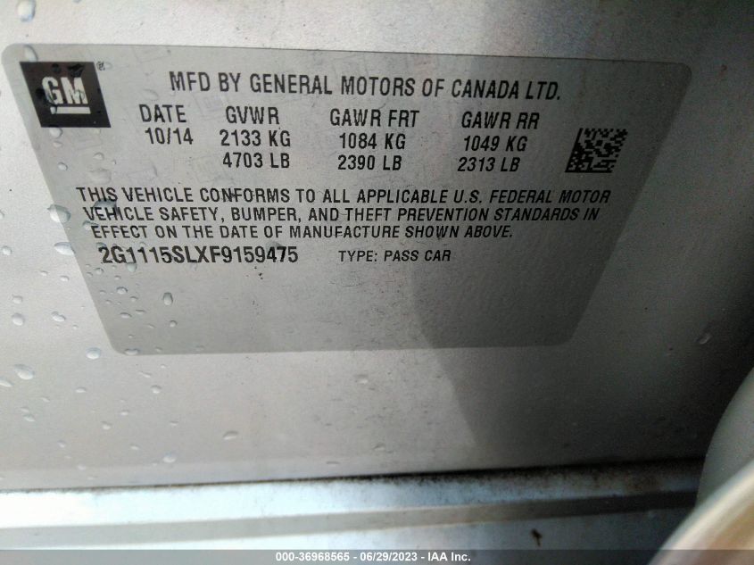 2015 CHEVROLET IMPALA LT - 2G1115SLXF9159475