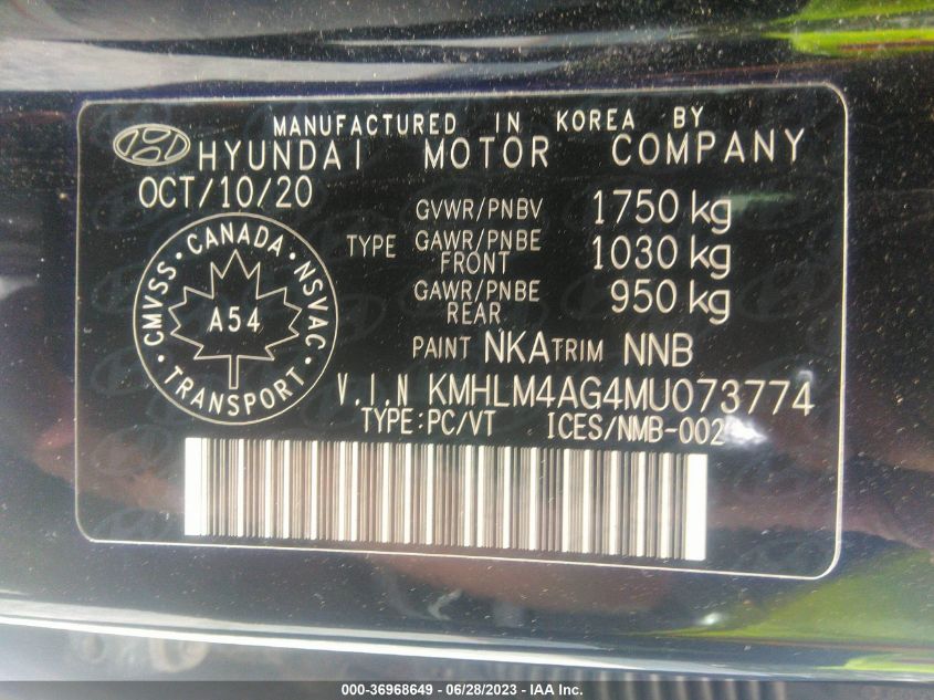 2021 HYUNDAI ELANTRA PREFERRED - KMHLM4AG4MU073774