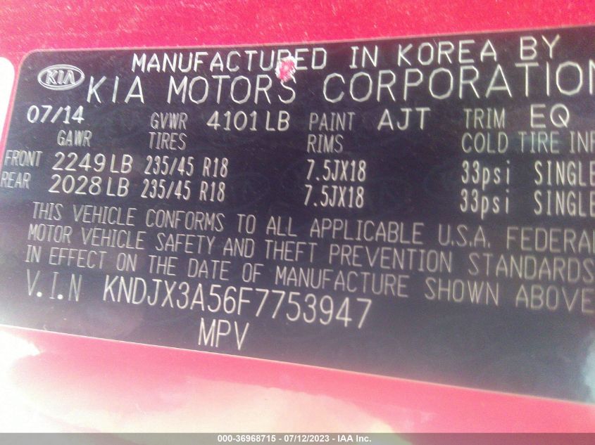 2015 KIA SOUL ! - KNDJX3A56F7753947
