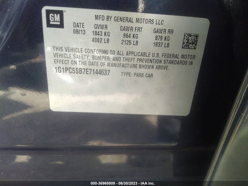 2014 CHEVROLET CRUZE 1LT - 1G1PC5SB7E7144637