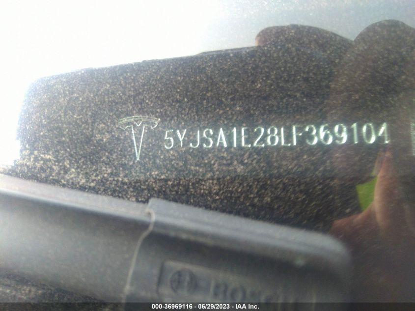 2020 TESLA MODEL S LONG RANGE - 5YJSA1E28LF369104