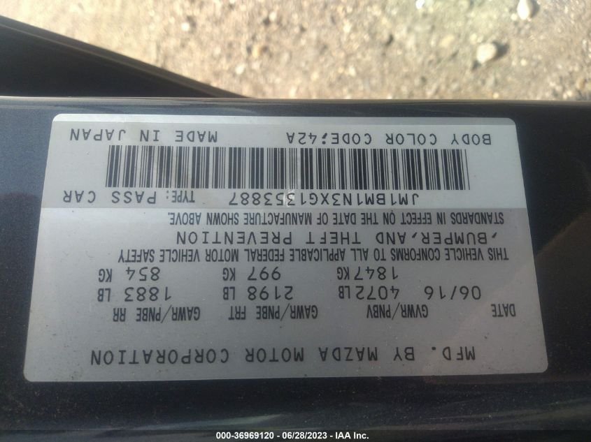 2016 MAZDA MAZDA3 S GRAND TOURING - JM1BM1N3XG1353887