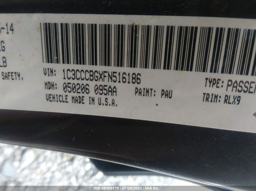 2015 CHRYSLER 200 S - 1C3CCCBGXFN516186
