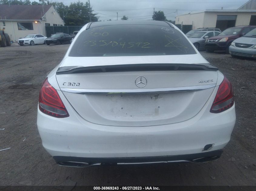 2016 MERCEDES-BENZ C 300 SPORT 4MATIC/LUXURY 4MATIC/4MATIC WDDWF4KB9GR145953