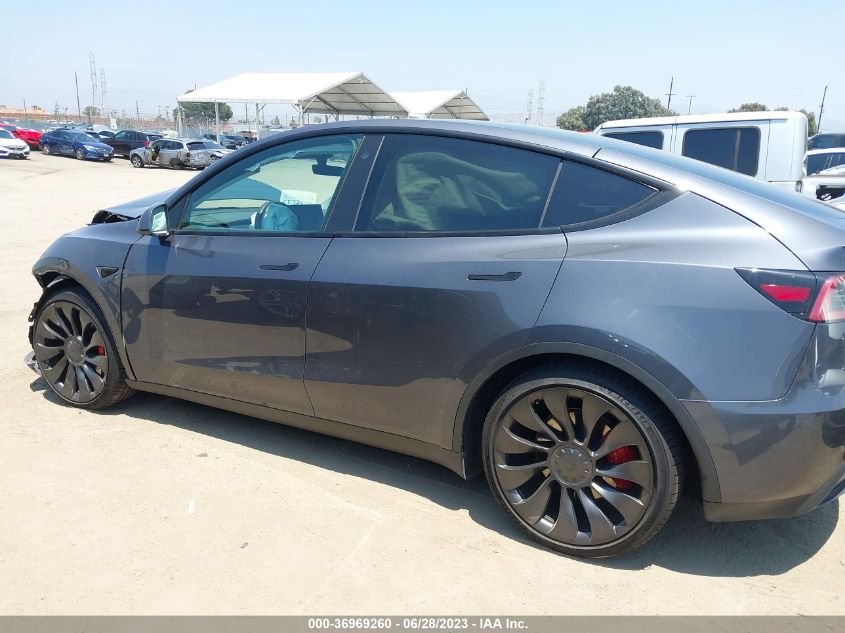 2022 TESLA MODEL Y PERFORMANCE - 7SAYGDEF0NF446616