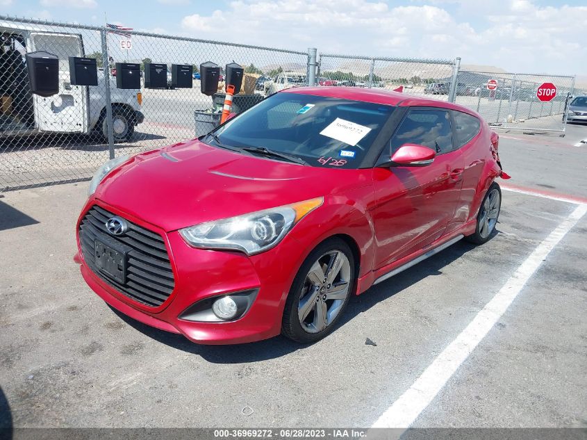 2013 HYUNDAI VELOSTER TURBO - KMHTC6AE3DU140863