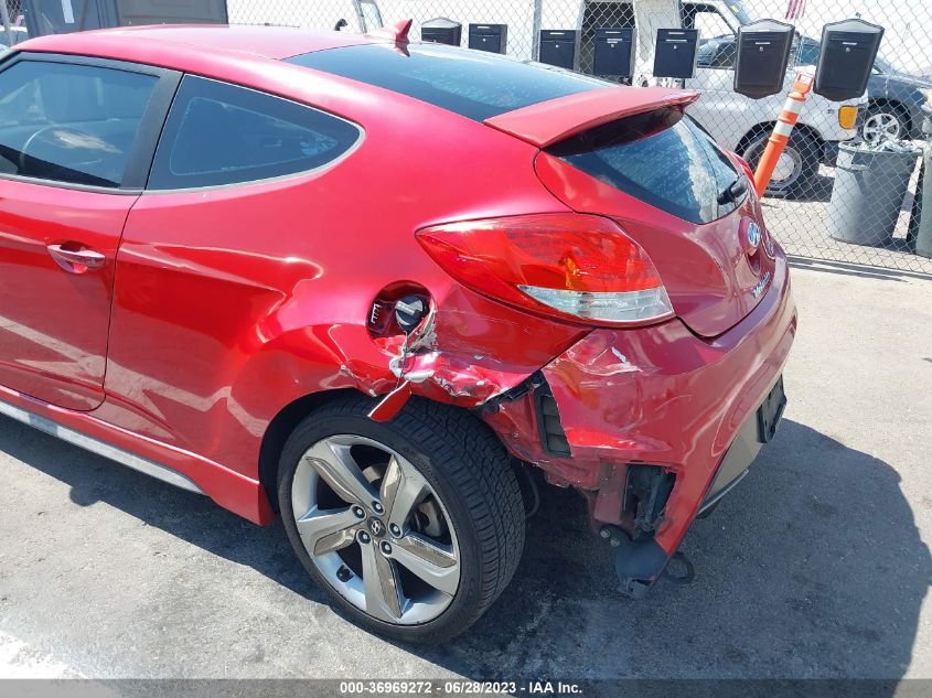 2013 HYUNDAI VELOSTER TURBO - KMHTC6AE3DU140863