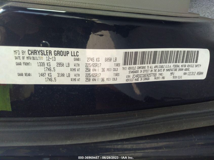2014 DODGE GRAND CARAVAN SXT 30TH ANNIVERSARY - 2C4RDGCG6ER257769