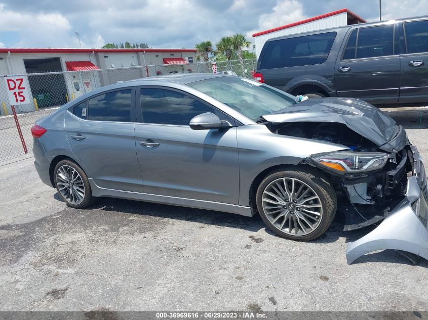 2018 HYUNDAI ELANTRA SPORT - KMHD04LB3JU596247
