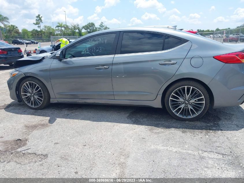 2018 HYUNDAI ELANTRA SPORT - KMHD04LB3JU596247