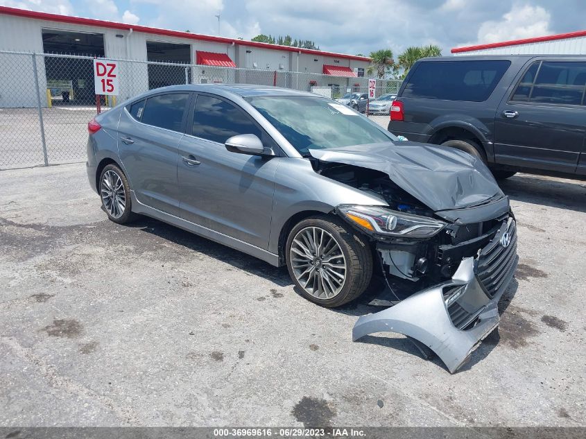 2018 HYUNDAI ELANTRA SPORT - KMHD04LB3JU596247