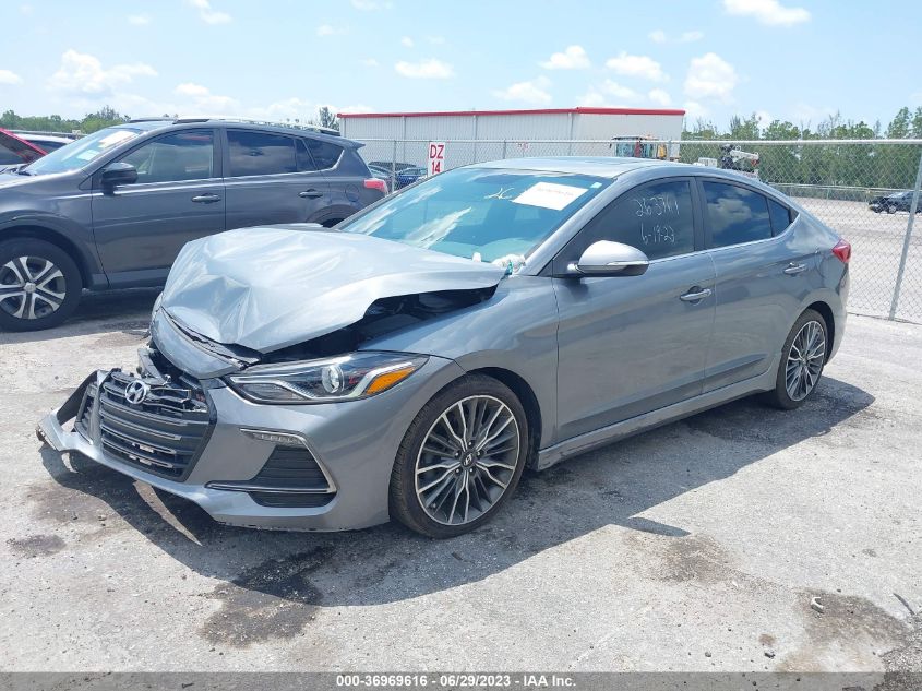 2018 HYUNDAI ELANTRA SPORT - KMHD04LB3JU596247
