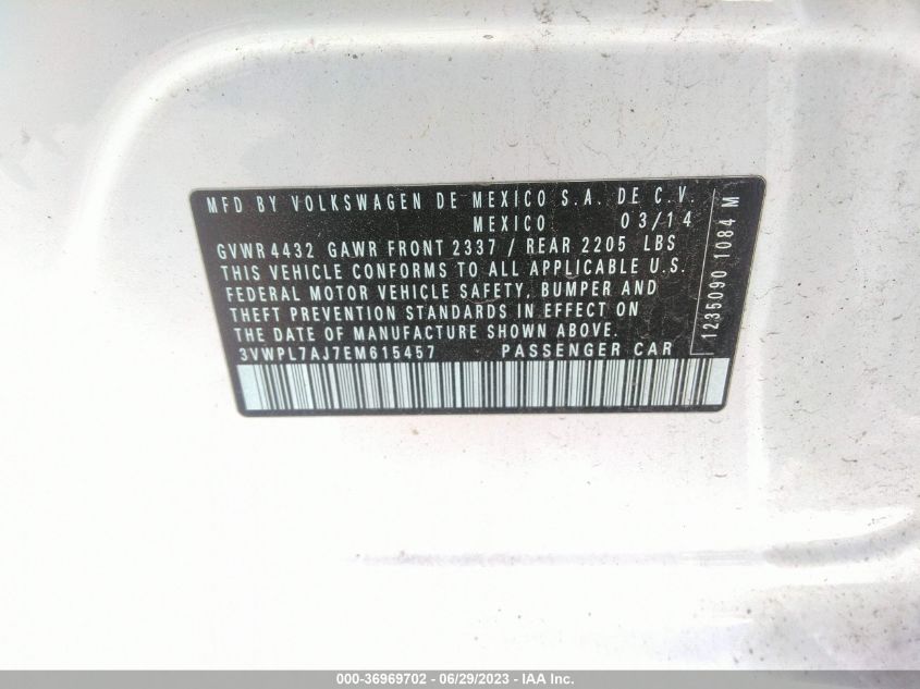 2014 VOLKSWAGEN JETTA SPORTWAGEN 2.0L TDI - 3VWPL7AJ7EM615457