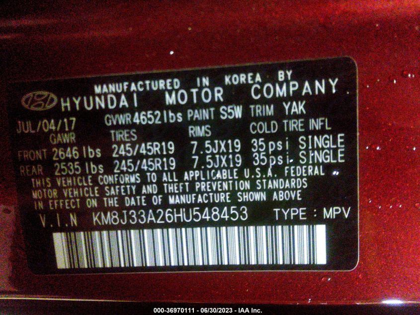 2017 HYUNDAI TUCSON VALUE - KM8J33A26HU548453