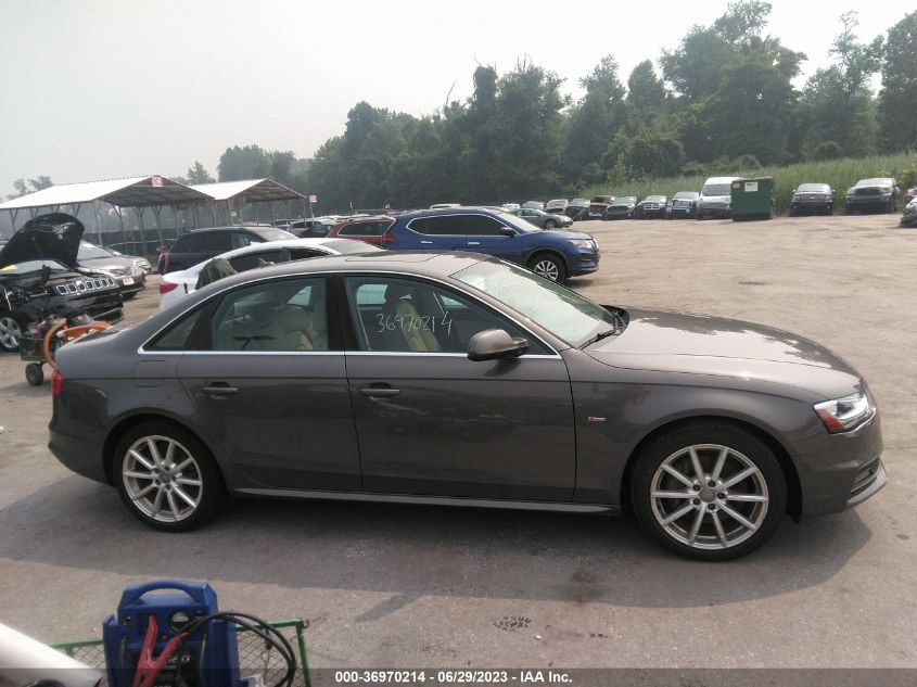 2014 AUDI A4 PREMIUM PLUS - WAUFFAFLXEN039945