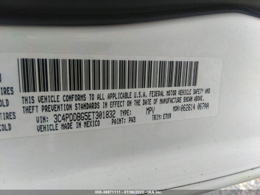 2014 DODGE JOURNEY SXT - 3C4PDDBG5ET301832