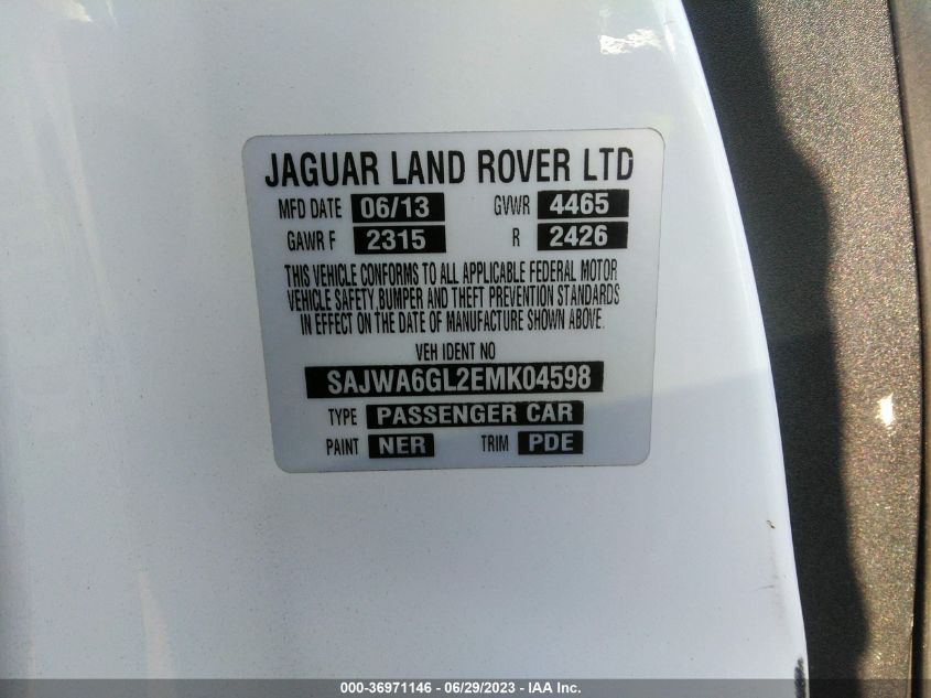 2014 JAGUAR F-TYPE V8 S - SAJWA6GL2EMK04598