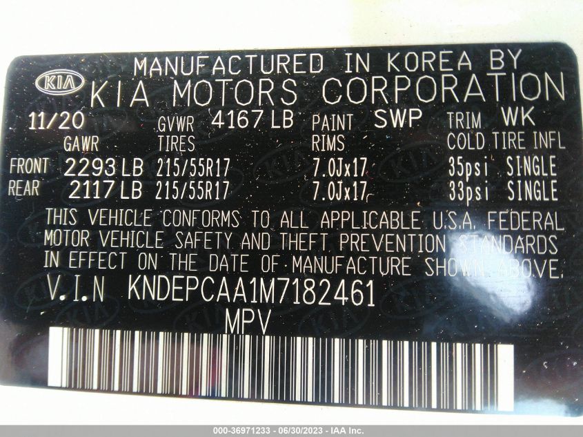 2021 KIA SELTOS LX - KNDEPCAA1M7182461