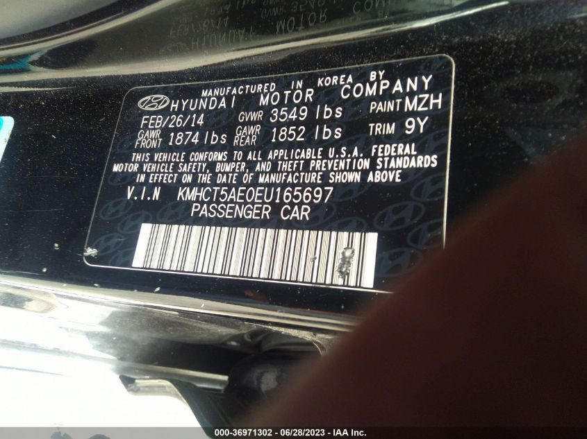 2014 HYUNDAI ACCENT GS - KMHCT5AE0EU165697