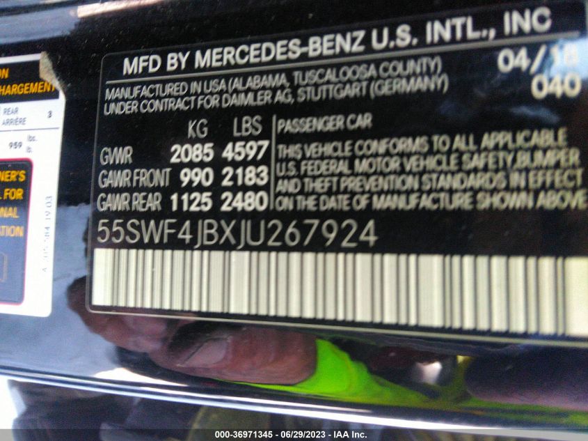 2018 MERCEDES-BENZ C-CLASS C 300 - 55SWF4JBXJU267924